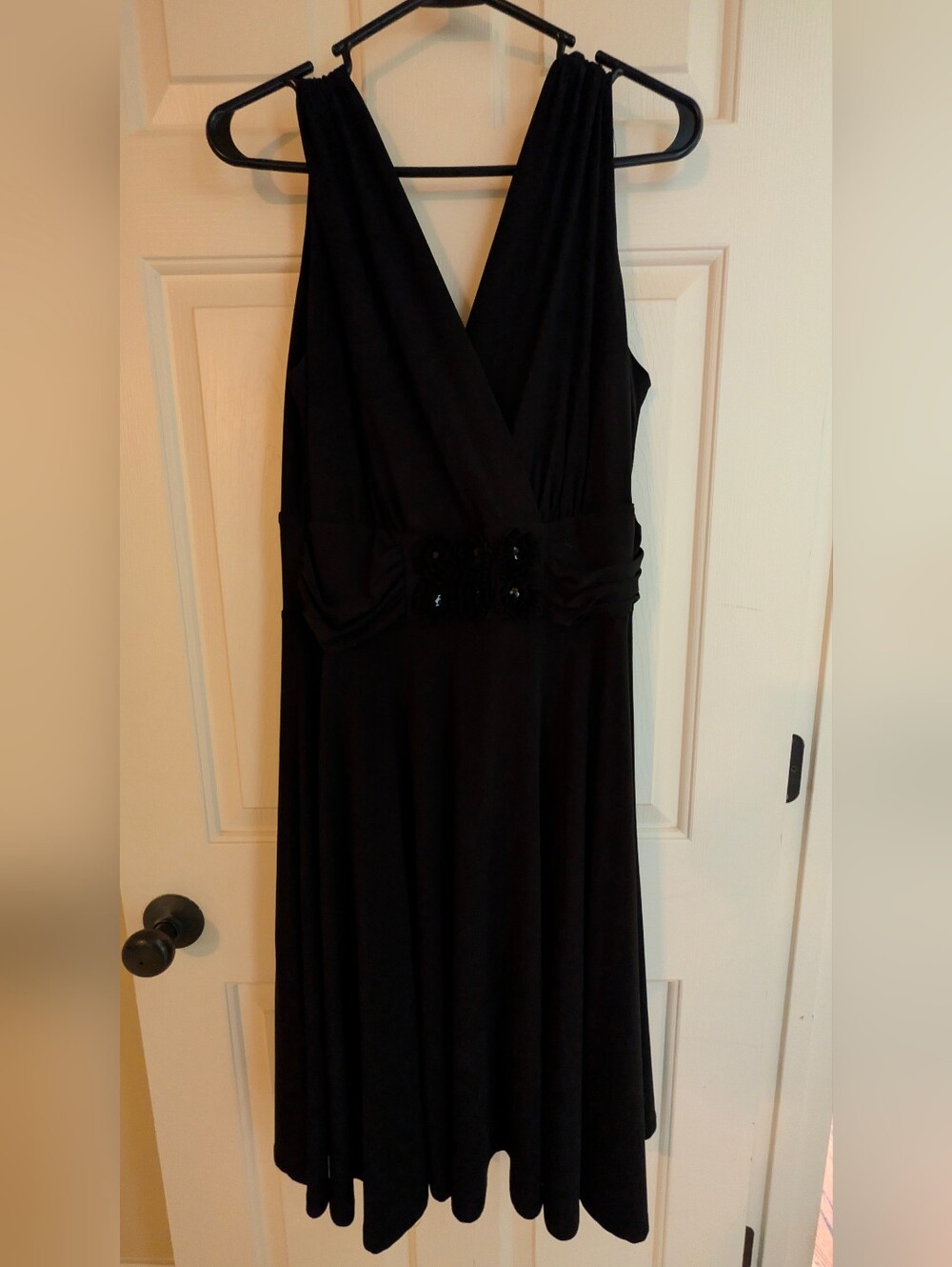 Classic Black V-Neck Sleeveless Dress